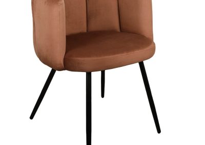 Panton dining chair. Brick color.