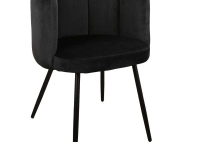 Panton black dining chair.