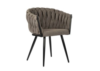 Wolly dining chair in taupe.
