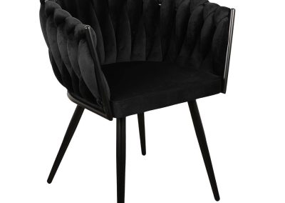 Wolly black dining chair.