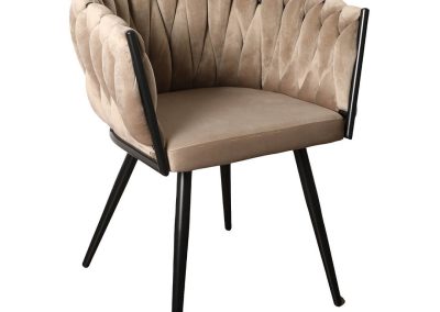 Wolly dining chair in sand.
