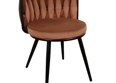 Wudy brick red dining chair.